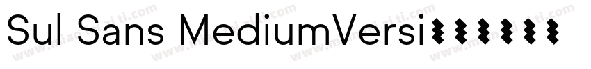 Sul Sans MediumVersi字体转换